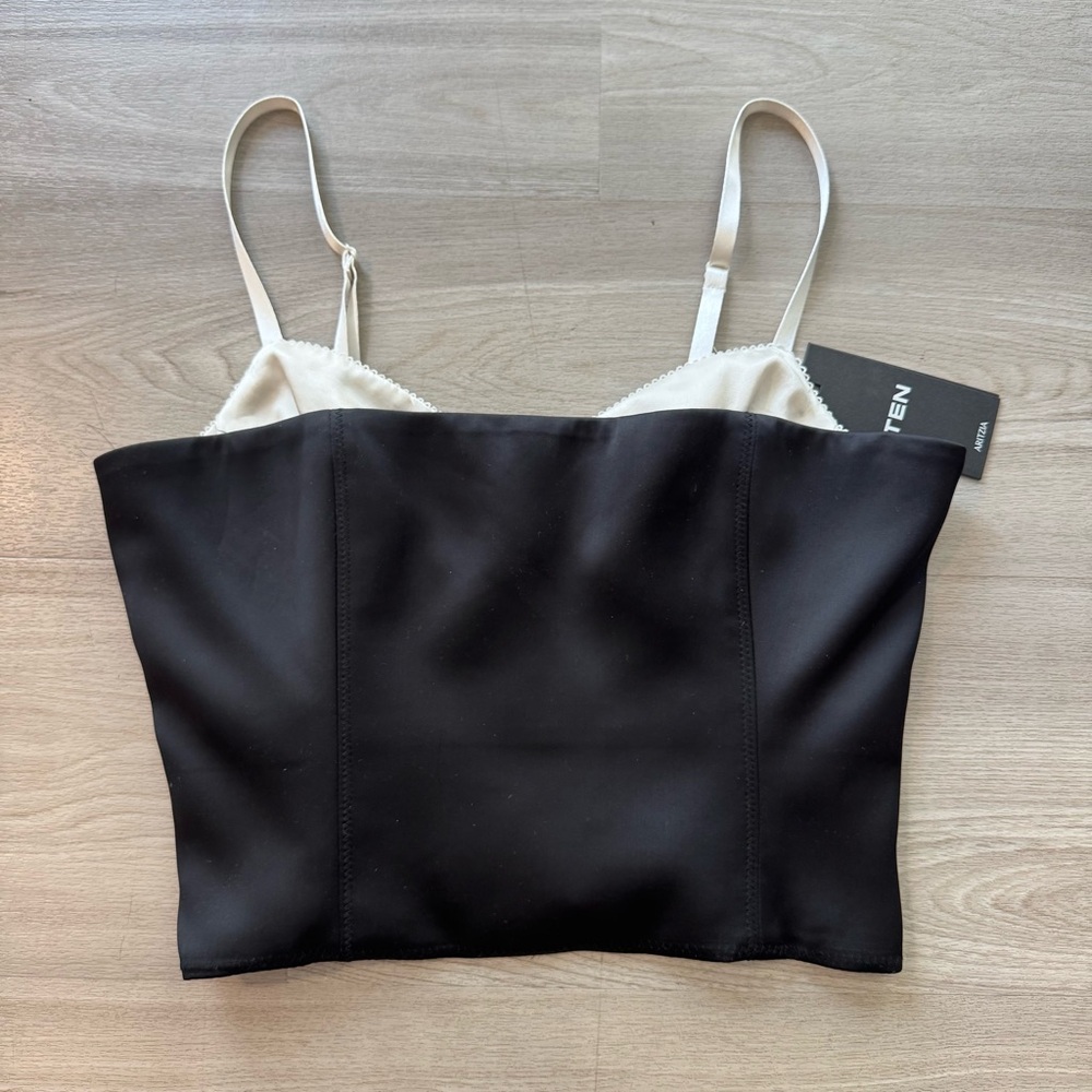 Aritzia Black and White Corset Top